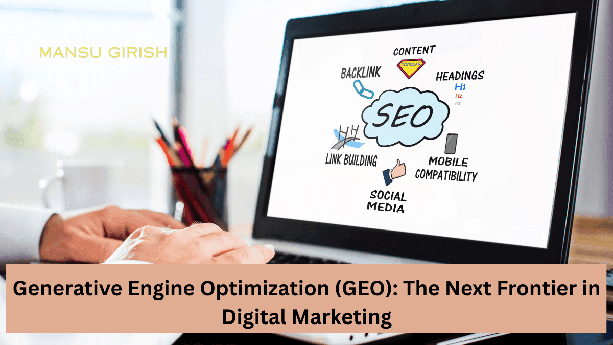 Illustration representing Generative Engine Optimization in digital marketing