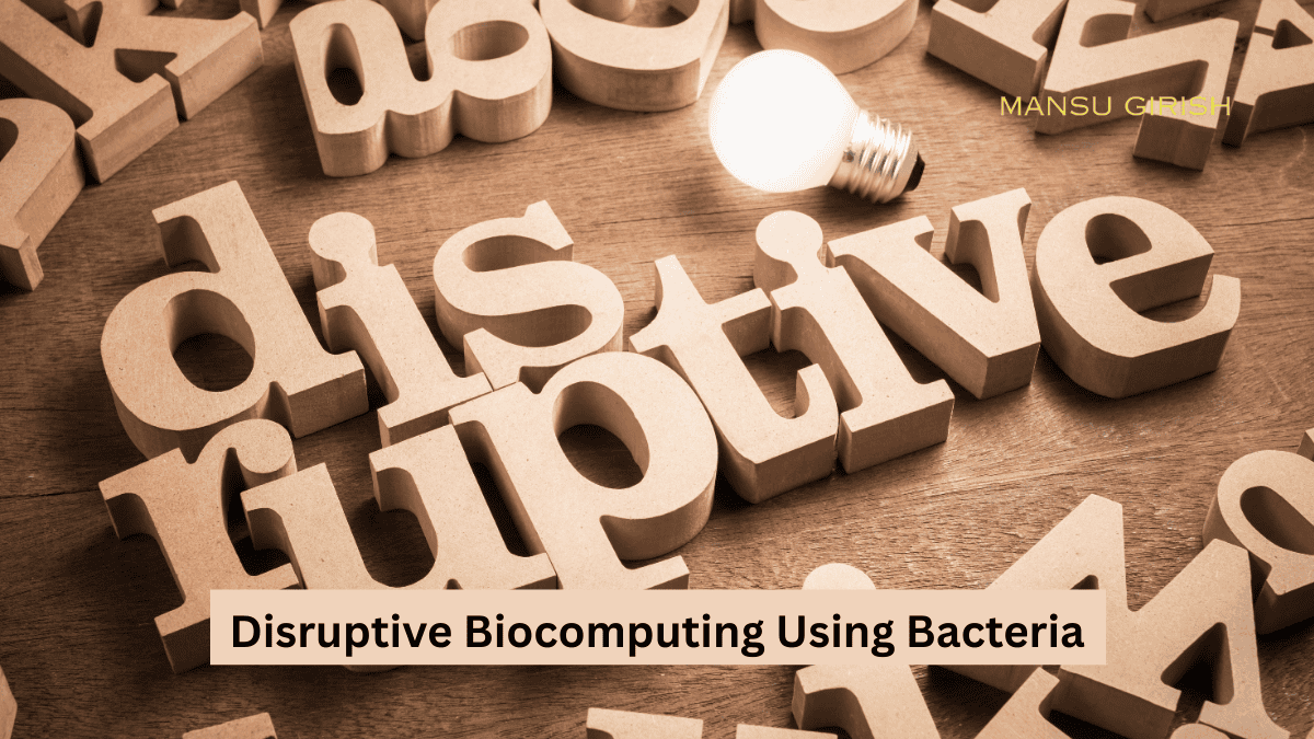 Disruptive biocomputing using bacteria illustration